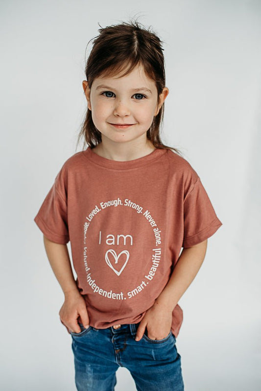 I am Affirmation Toddler triblend t-shirt, gender neutral clothing, toddler boy clothes, kids clothes sales
