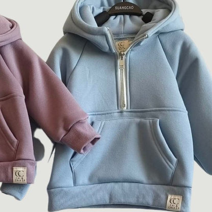 1/2 Zip Hooded Sweater - Cal and Chlo Co