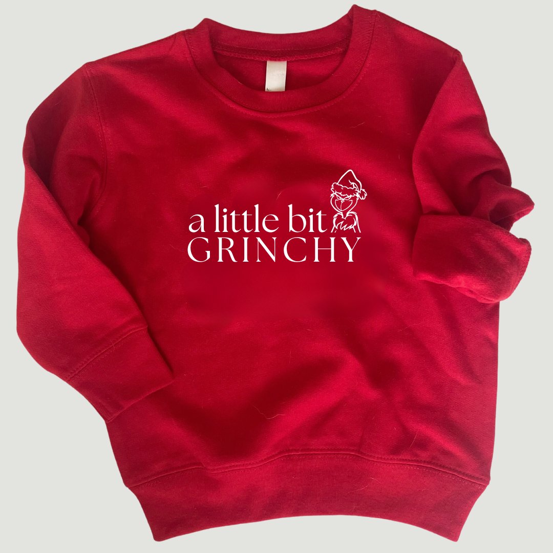 A Little Bit Grinchy TODDLER Christmas Sweater - Cal and Chlo Co