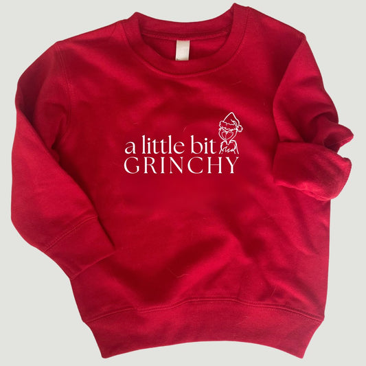 A Little Bit Grinchy YOUTH Christmas Sweater - Cal and Chlo Co