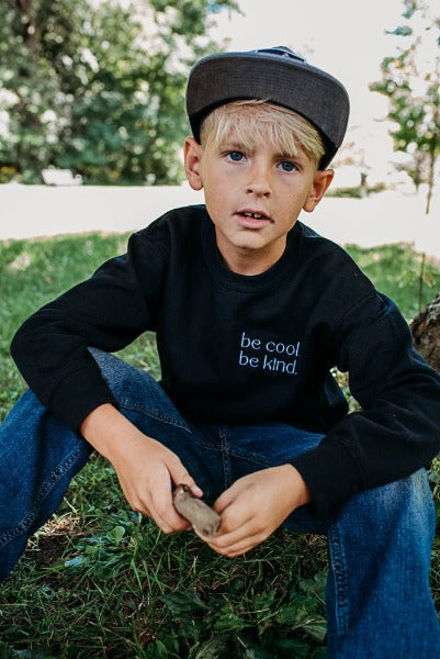 Be Cool Be Kind YOUTH Crewneck - Cal and Chlo Co, youth clothing, kids clothing