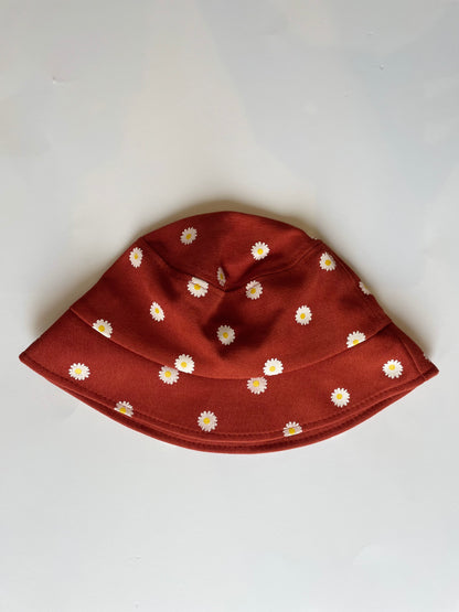 toddler floral bucket hat in red
