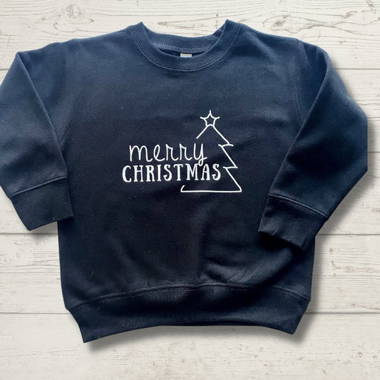 Merry Christmas Toddler Crewneck Sweater - Cal and Chlo Co