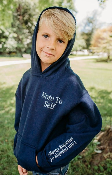 Note to self Youth Hoodie Sweater - Cal and Chlo Co